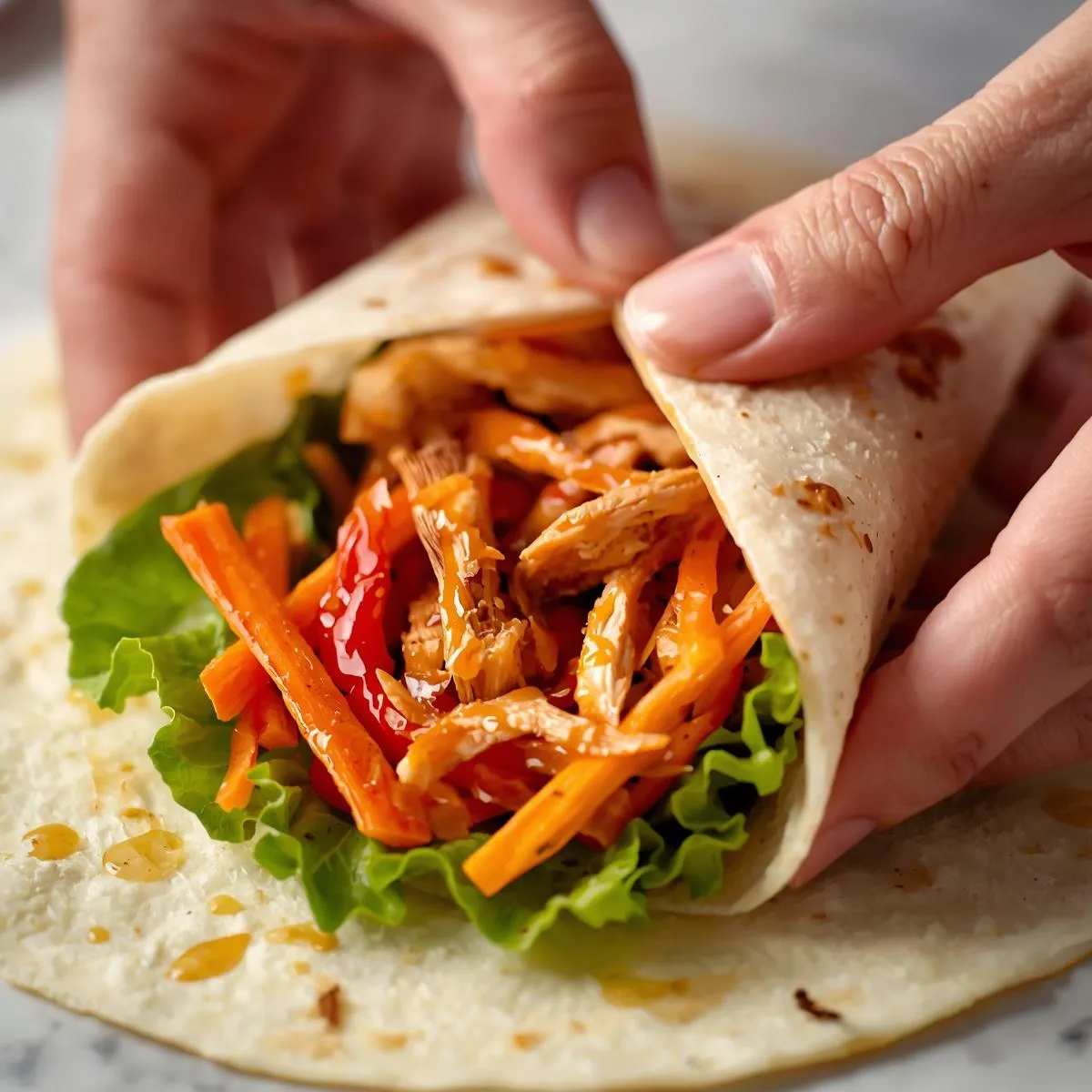 Sweet Chili Chicken Wraps