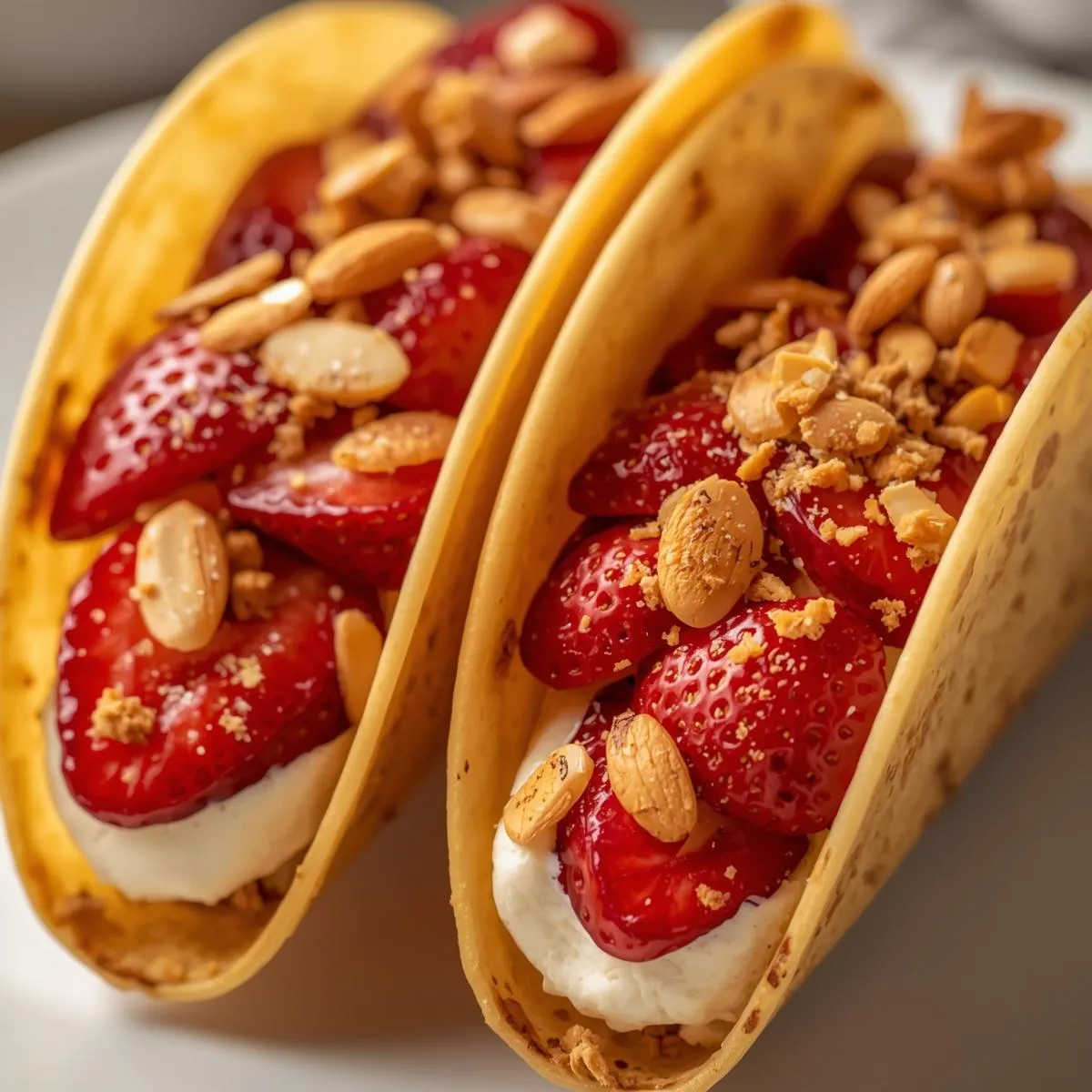 strawberry crunch cheesecake tacos.
