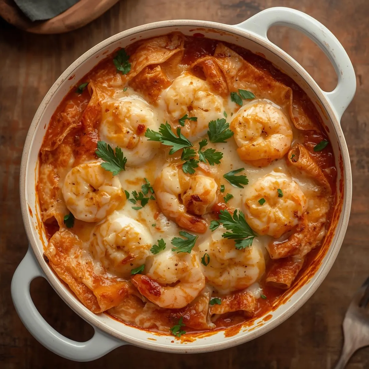 Garlic Butter Shrimp Scampi Lasagna