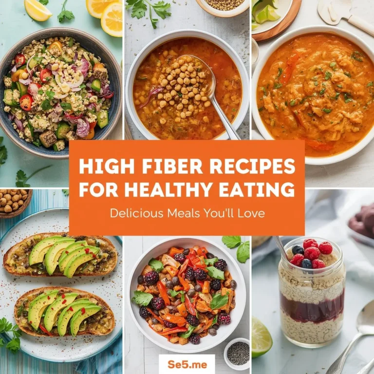High Fiber Recipes for Healthy Eating: Delicious Meals You’ll Love