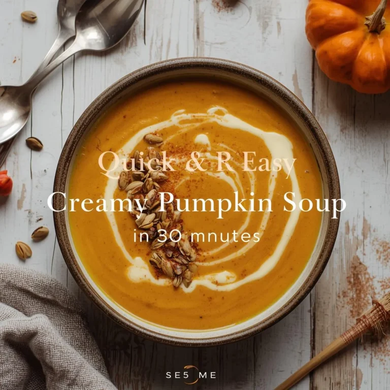 Quick & Easy Creamy Pumpkin Soup in 30 Minutes