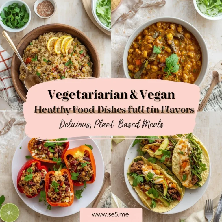 Vegetarian & Vegan Healthy Food Dishes Full of Flavor