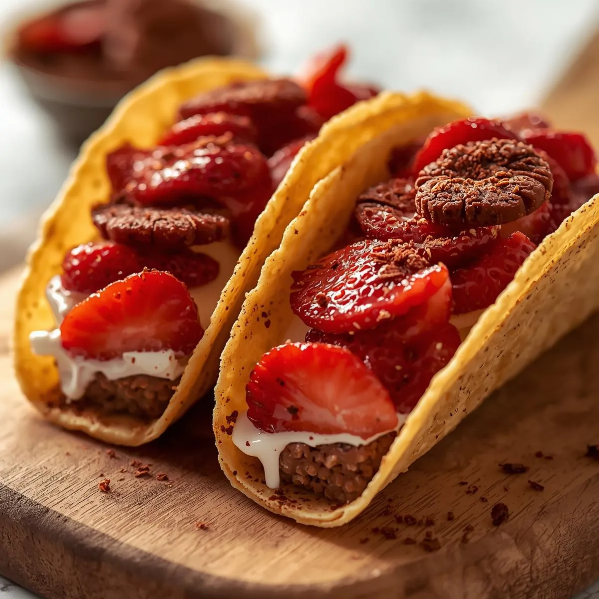 strawberry crunch cheesecake tacos