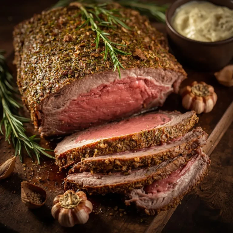 Herb-Crusted Prime Rib with Horseradish Cream