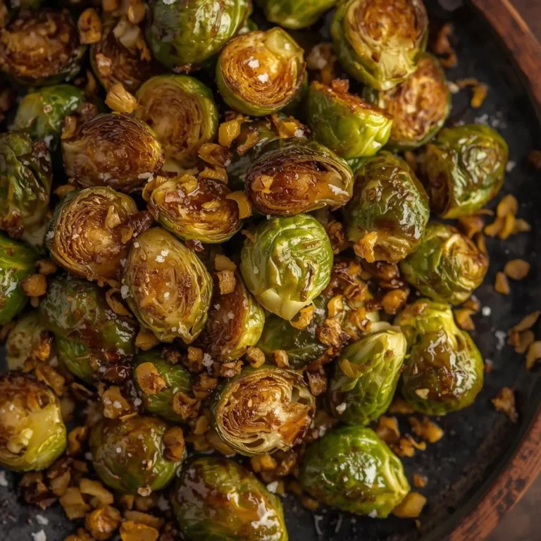 Brussels Sprouts with Hot Honey & Crispy Shallots
