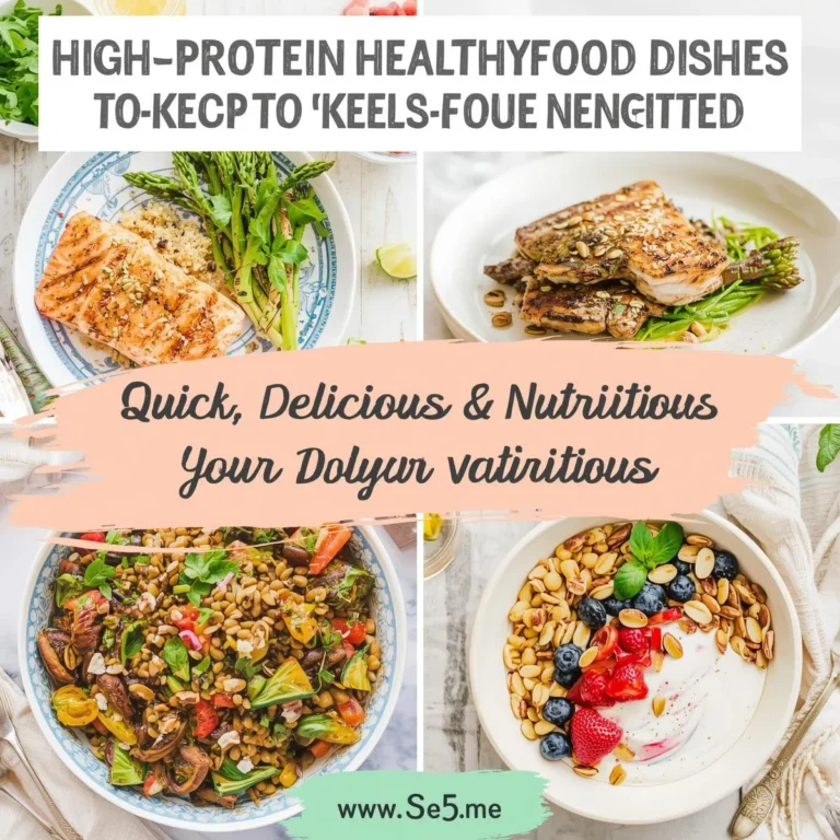 High-Protein Healthy Food Dishes to Keep You Energized