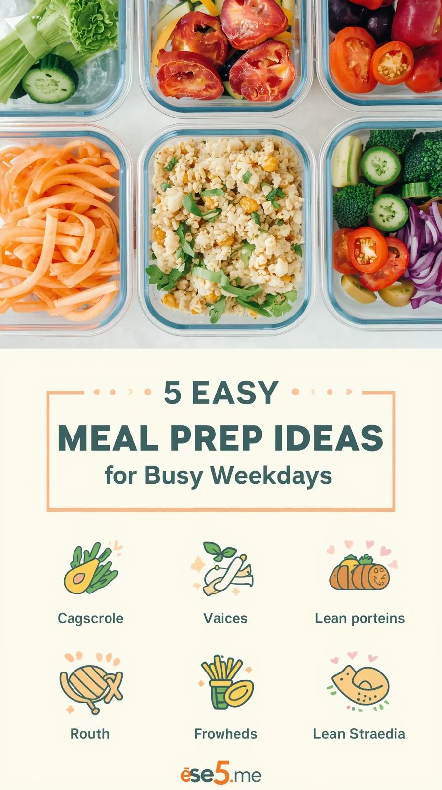 5 Easy Meal Prep Ideas for Busy Weekdays