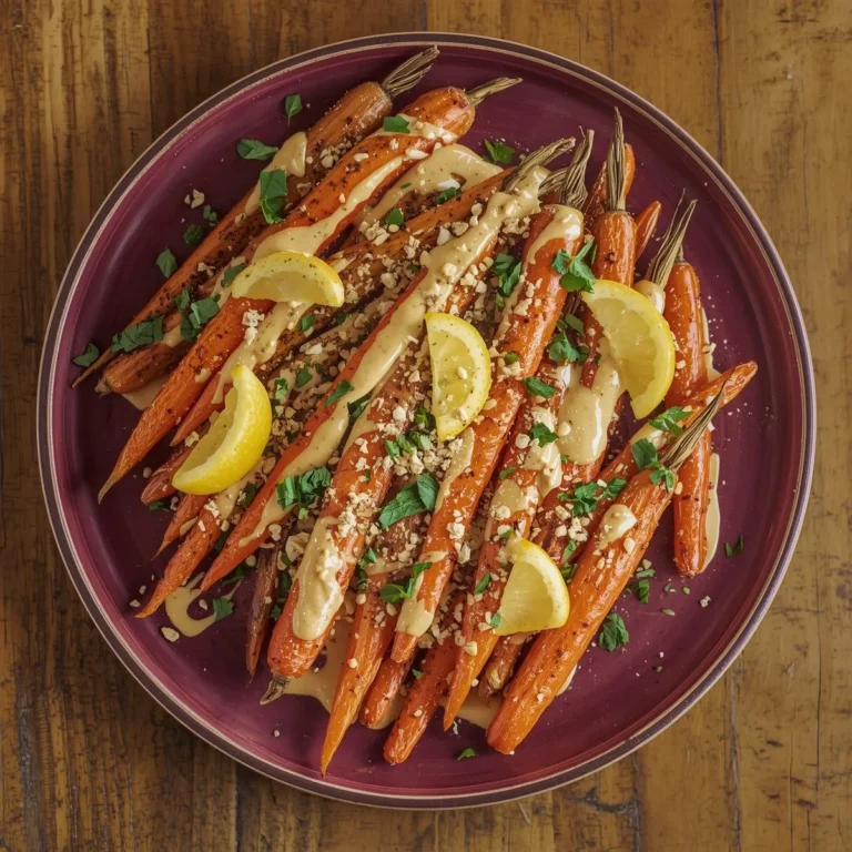 Maple-Roasted Carrots with Tahini Drizzle & Dukkah