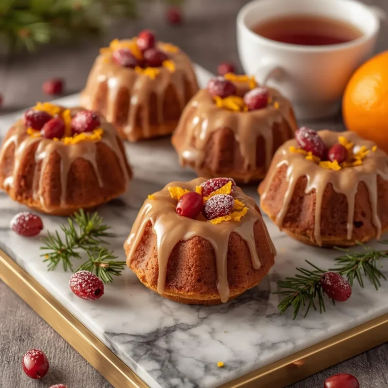 Mini Cranberry Orange Bundt Cakes