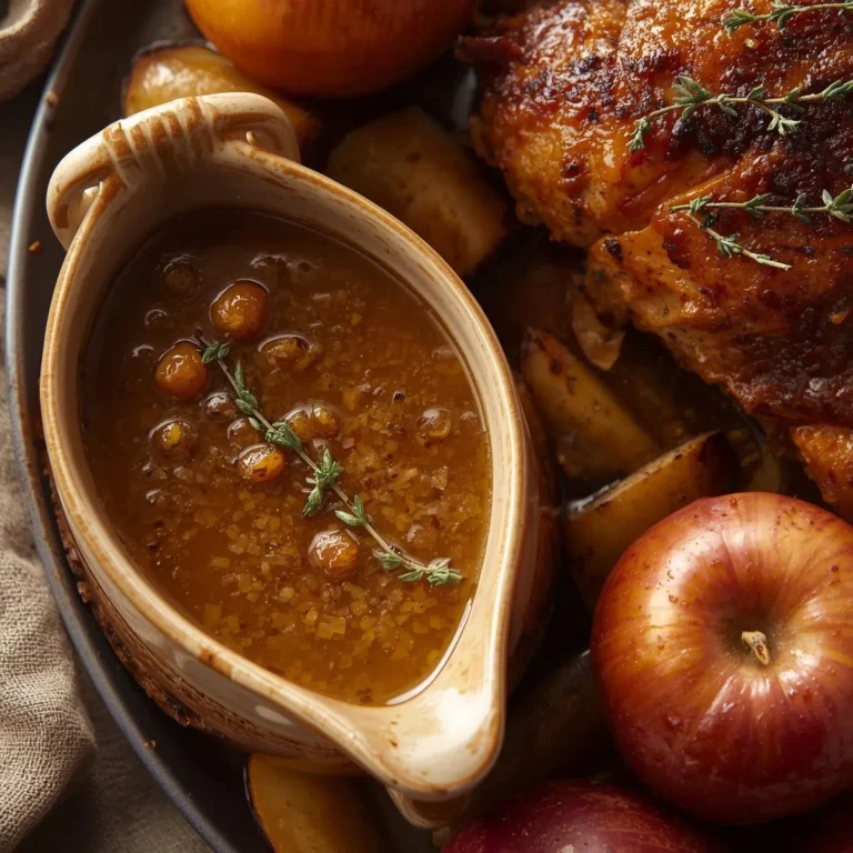Cider Pan Gravy with Shallots