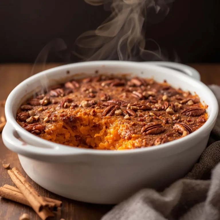 Sweet Potato Casserole with Brown Sugar Pecan Crust