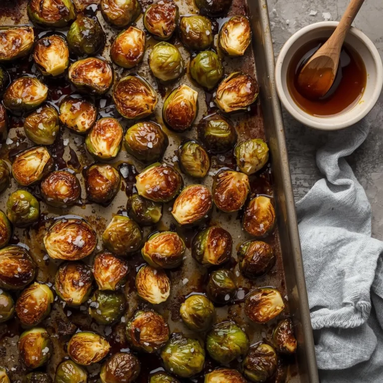 Roasted Brussels Sprouts with Maple & Balsamic Glaze