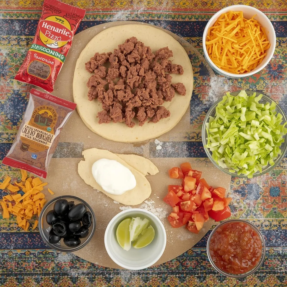 Easy Taco Pizza Recipe