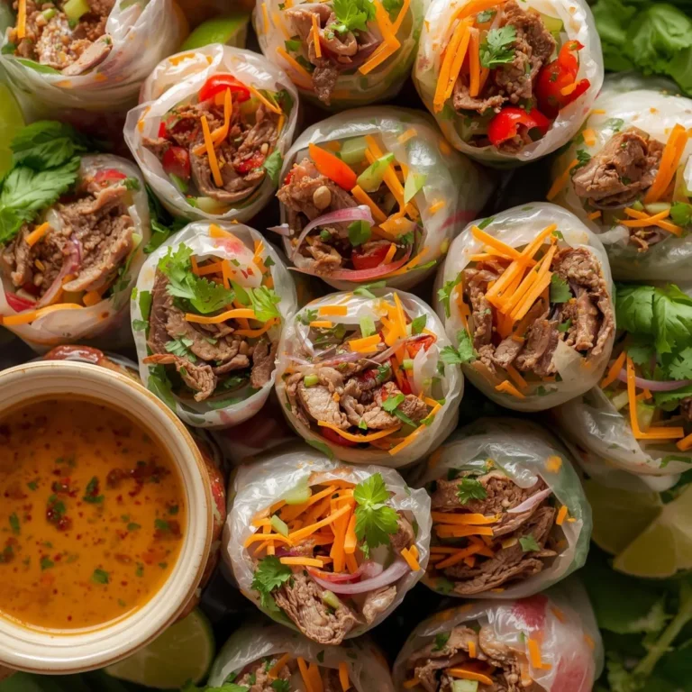 Thai Basil Beef Rolls